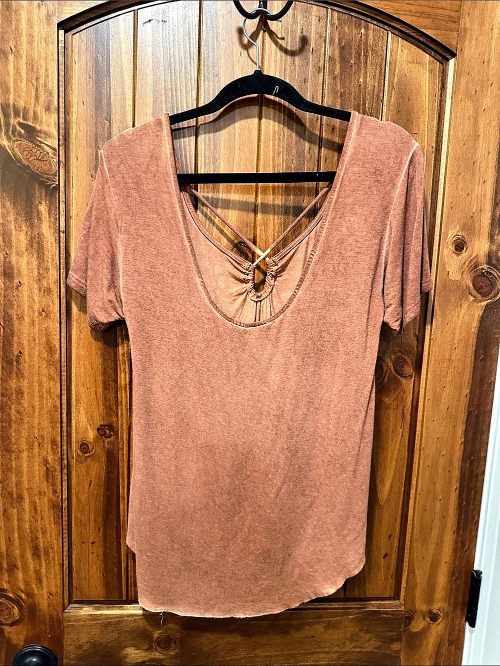 Free People My Time Tee Short Sleeve Top in Pink
